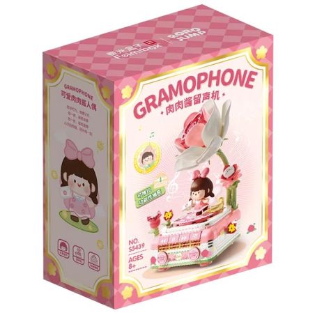 Femibox S5439 Gramophone Xếp hình lắp ráp ghép mô hình Bolognese: Máy hát hoa hồng