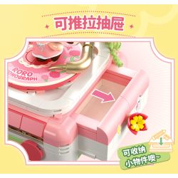 Femibox S5439 Gramophone Xếp hình lắp ráp ghép mô hình Bolognese: Máy hát hoa hồng