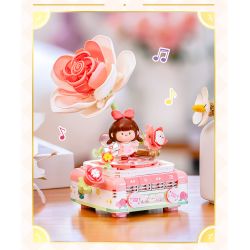 Femibox S5439 Gramophone Xếp hình lắp ráp ghép mô hình Bolognese: Máy hát hoa hồng