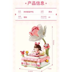 Femibox S5439 Gramophone Xếp hình lắp ráp ghép mô hình Bolognese: Máy hát hoa hồng