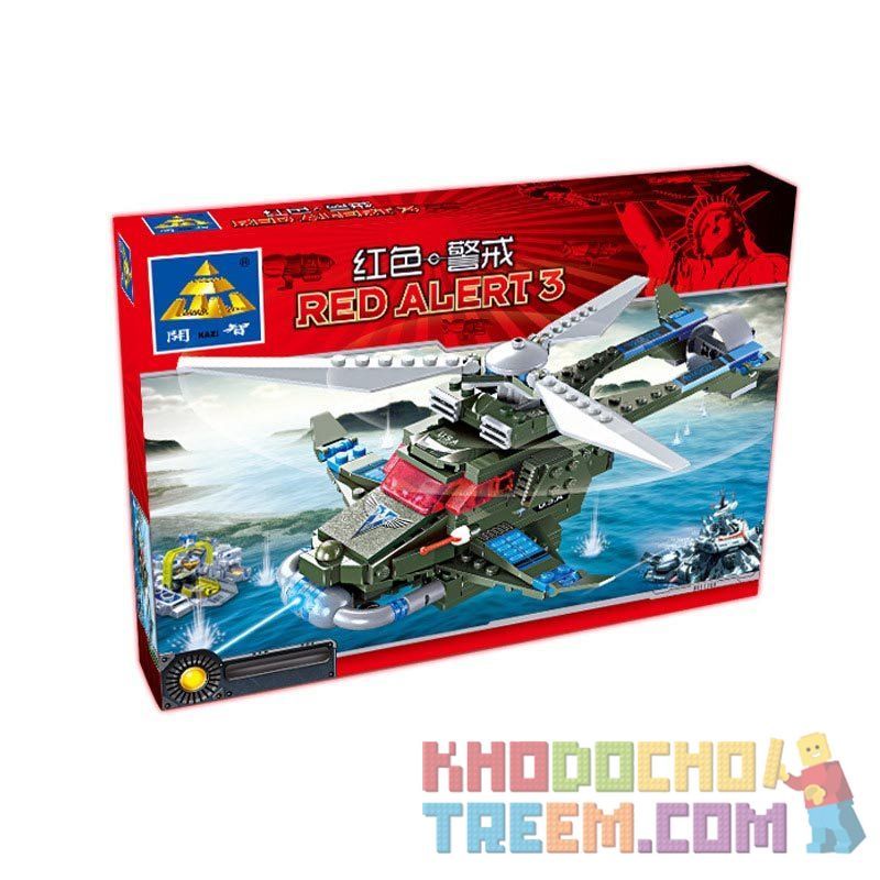 Kazi KY81001 81001 non  TRỰC THĂNG PHẢN CÔNG NHANH bộ đồ chơi xếp lắp ráp ghép mô hình Red Alert 3 RED ALERT 3 FLASH FREEZE AIRPLANE Báo Động Đỏ 3 251 khối