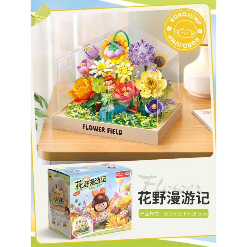 Femibox S43005 ROROJUMP Xếp hình lắp ráp ghép mô hình Nước sốt thịt: Lang thang trên cánh đồng hoa
