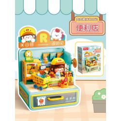 Femibox S44060 ROROJUMP Xếp hình lắp ráp ghép mô hình Nhật ký quản lý cửa hàng nước sốt: Cửa hàng tiện lợi