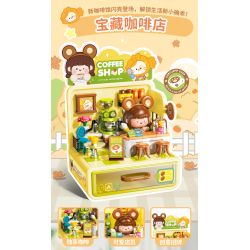 Femibox S44060 ROROJUMP Xếp hình lắp ráp ghép mô hình Nhật ký quản lý cửa hàng nước sốt: Cửa hàng tiện lợi