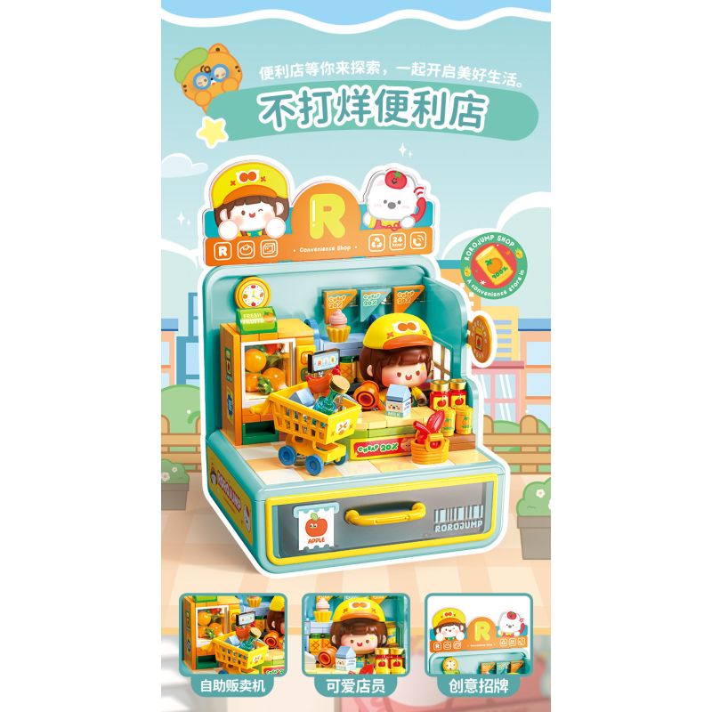 Femibox S44061 ROROJUMP Xếp hình lắp ráp ghép mô hình Nhật ký quản lý cửa hàng nước sốt: Cửa hàng hoa