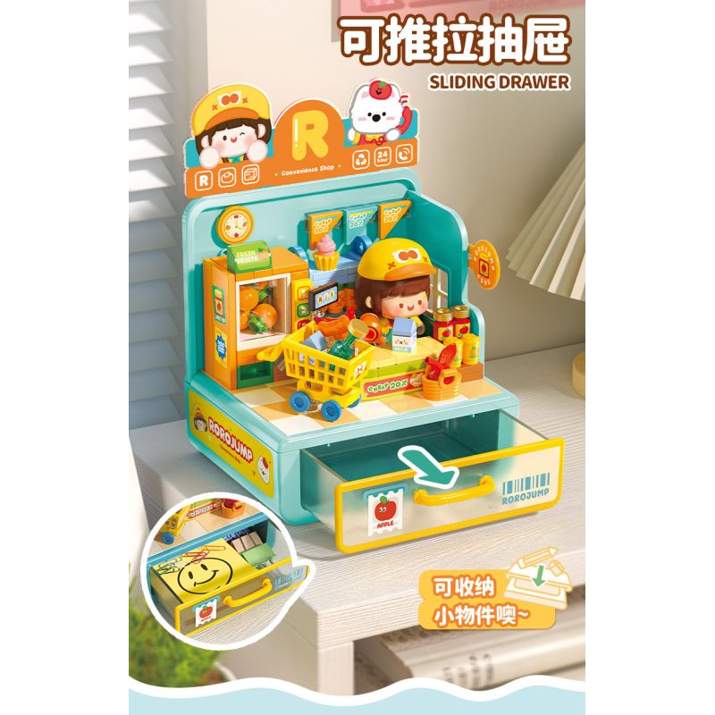 Femibox S44061 ROROJUMP Xếp hình lắp ráp ghép mô hình Nhật ký quản lý cửa hàng nước sốt: Cửa hàng hoa