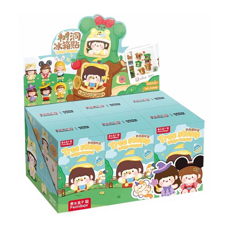 Femibox S5446 ROROJUMP Tree Stump Fridge Magnet Xếp hình lắp ráp ghép mô hình Nước sốt thịt: Hộp mù nam châm tủ lạnh Shudong