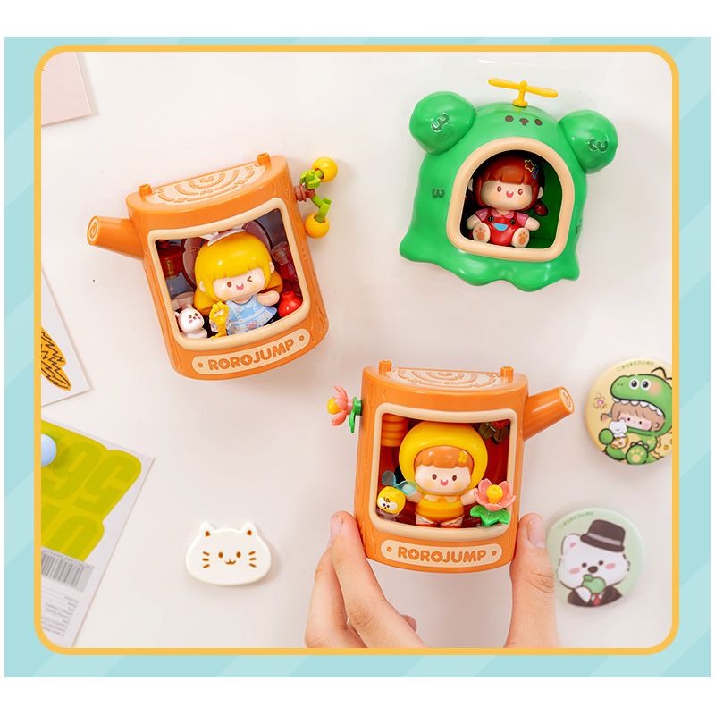 Femibox S5446 ROROJUMP Tree Stump Fridge Magnet Xếp hình lắp ráp ghép mô hình Nước sốt thịt: Hộp mù nam châm tủ lạnh Shudong