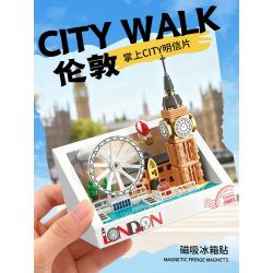 Femibox S5415 Xếp hình lắp ráp ghép mô hình Nam châm tủ lạnh thành phố London