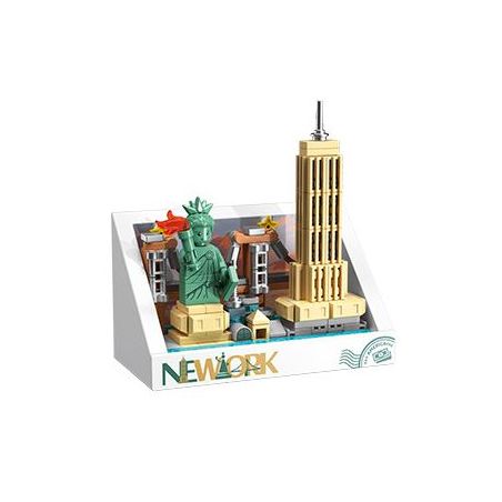 Femibox S5418 Xếp hình lắp ráp ghép mô hình nam châm tủ lạnh thành phố new york
