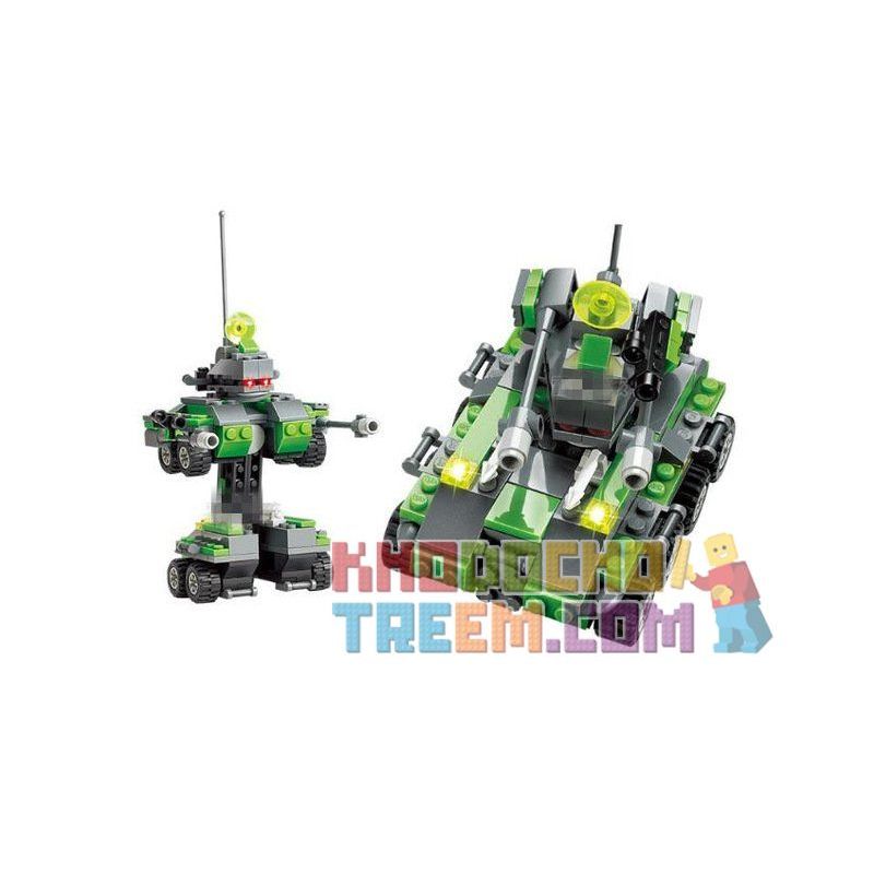 Kazi KY8017 8017 Xếp hình kiểu Lego TRANSFORMERS Bazooka Robot Biến Hình Xe Tăng Bazooka 133 khối