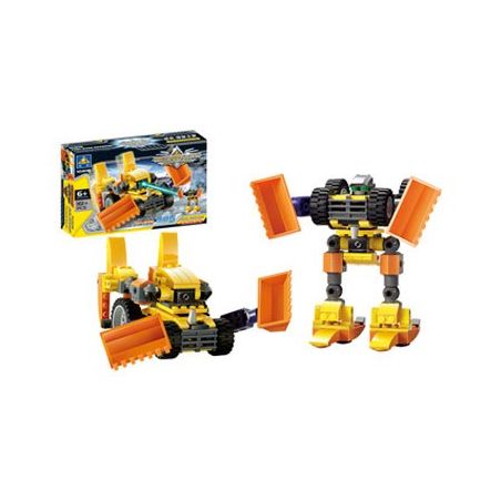 Kazi KY8018 8018 Xếp hình kiểu  TRANSFORMERS Challenger Rô Bốt Biến Hình Máy Xúc 161 khối