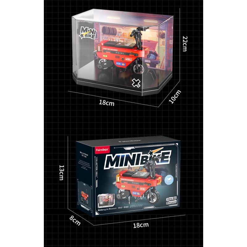 Femibox S5487 Mini Bike Xếp hình lắp ráp ghép mô hình Bộ sưu tập xe máy: Street Fighter