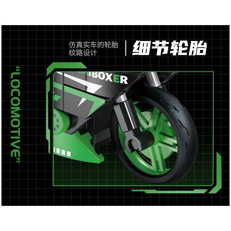 Femibox S5487 Mini Bike Xếp hình lắp ráp ghép mô hình Bộ sưu tập xe máy: Street Fighter