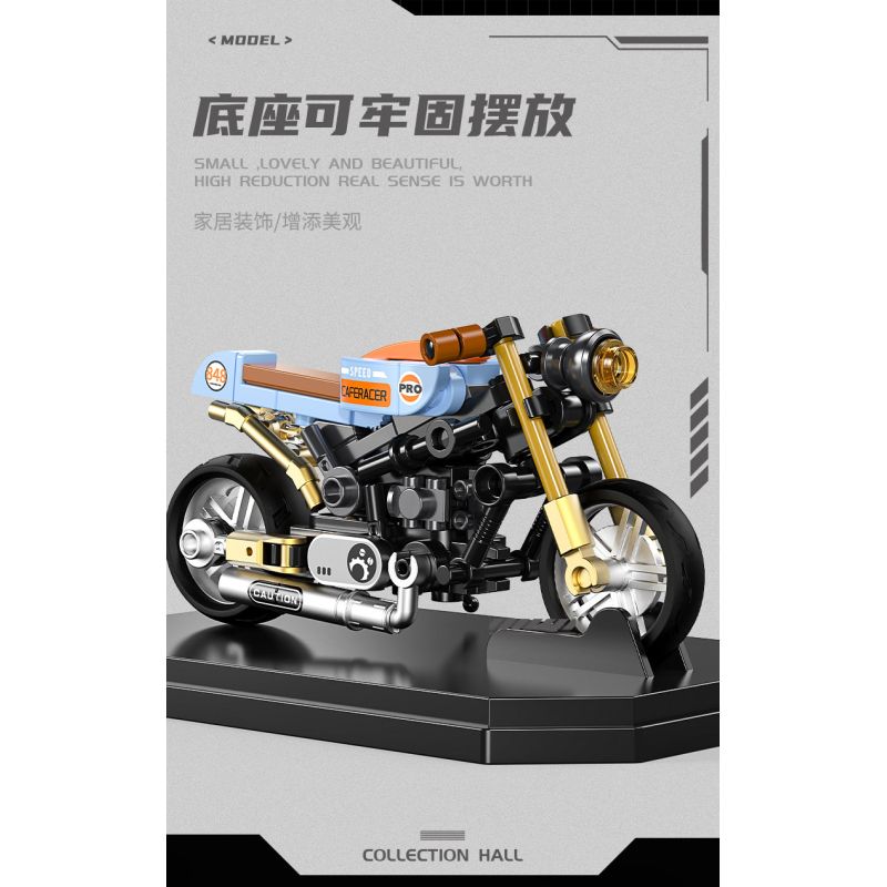 Femibox S5488 Mini Bike Xếp hình lắp ráp ghép mô hình Bộ sưu tập xe máy: Off-Road 500F