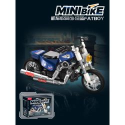 Femibox S5490 Mini Bike Xếp hình lắp ráp ghép mô hình Bộ sưu tập xe máy: FATBOY xanh đậm