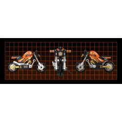 Femibox S5490 Mini Bike Xếp hình lắp ráp ghép mô hình Bộ sưu tập xe máy: FATBOY xanh đậm