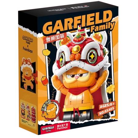 Femibox S5403 Garfield Family Xếp hình lắp ráp ghép mô hình Gia đình Garfield: Múa sư tử Garfield