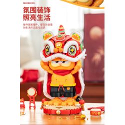 Femibox S5403 Garfield Family Xếp hình lắp ráp ghép mô hình Gia đình Garfield: Múa sư tử Garfield