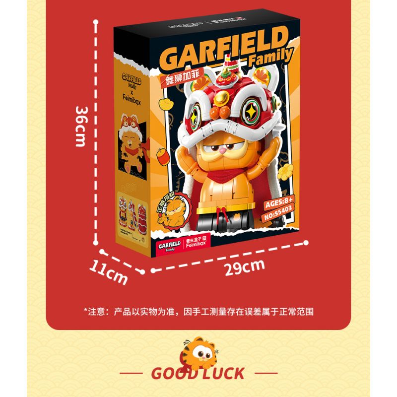 Femibox S5403 Garfield Family Xếp hình lắp ráp ghép mô hình Gia đình Garfield: Múa sư tử Garfield