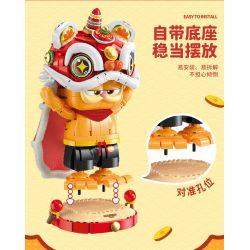 Femibox S5403 Garfield Family Xếp hình lắp ráp ghép mô hình Gia đình Garfield: Múa sư tử Garfield
