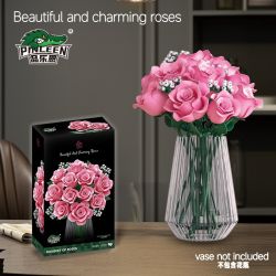 Pinleyen PL-6021 Pinleyen PL-6028 Xếp hình lắp ráp ghép mô hình bó hoa hồng
