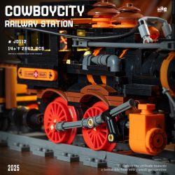 small angle JD112 Cowboy City Railway Station Xếp hình lắp ráp ghép mô hình Thị trấn cao bồi: Sân ga