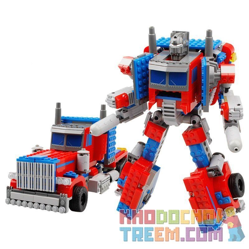 Kazi KY8023 8023 Xếp hình kiểu Lego TRANSFORMERS Robot Transform Tractor Robot Biến Hình Xe đầu Kéo 384 khối
