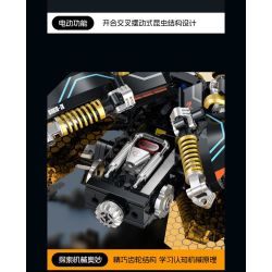 XINZHUAN XZ0012 Mechshell Lucanidae Xếp hình lắp ráp ghép mô hình Áo giáp thuổng phẳng của hoàng đế cơ khí