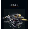 XINZHUAN XZ0012 Mechshell Lucanidae Xếp hình lắp ráp ghép mô hình Áo giáp thuổng phẳng của hoàng đế cơ khí