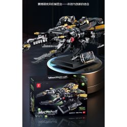 XINZHUAN XZ0012 Mechshell Lucanidae Xếp hình lắp ráp ghép mô hình Áo giáp thuổng phẳng của hoàng đế cơ khí