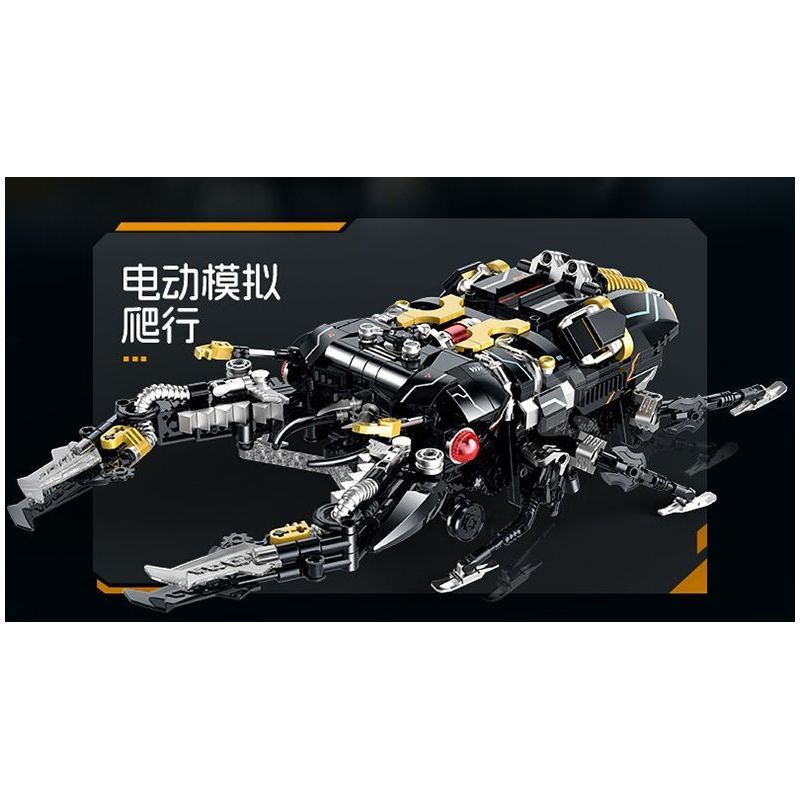 XINZHUAN XZ0012 Mechshell Lucanidae Xếp hình lắp ráp ghép mô hình Áo giáp thuổng phẳng của hoàng đế cơ khí