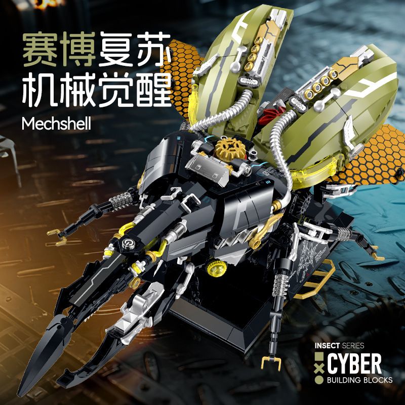 XINZHUAN XZ0013 Mechshell Xếp hình lắp ráp ghép mô hình Bọ cánh cứng cơ khí