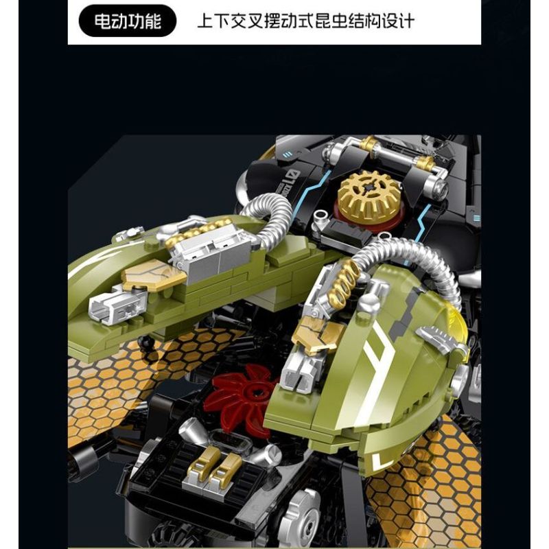 XINZHUAN XZ0013 Mechshell Xếp hình lắp ráp ghép mô hình Bọ cánh cứng cơ khí