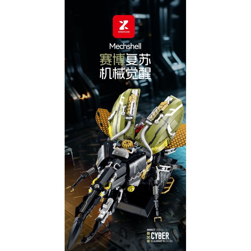 XINZHUAN XZ0013 Mechshell Xếp hình lắp ráp ghép mô hình Bọ cánh cứng cơ khí