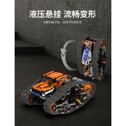 remittance H1004 Xếp hình lắp ráp ghép mô hình Xe theo dõi biến dạng hai mặt nhanh chóng