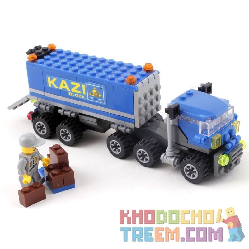 Kazi KY6409 6409 non  MỞ XE TẢI THÔNG MINH bộ đồ chơi xếp lắp ráp ghép mô hình City TRUCK Thành Phố 163 khối