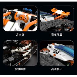 remittance H1004 Xếp hình lắp ráp ghép mô hình Xe theo dõi biến dạng hai mặt nhanh chóng