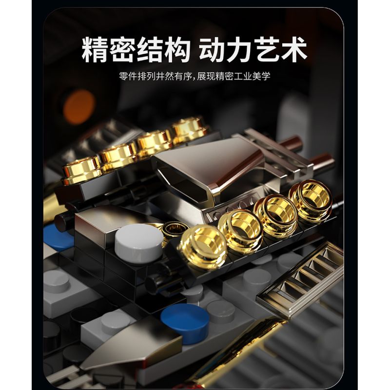 remittance H1004 Xếp hình lắp ráp ghép mô hình Xe theo dõi biến dạng hai mặt nhanh chóng