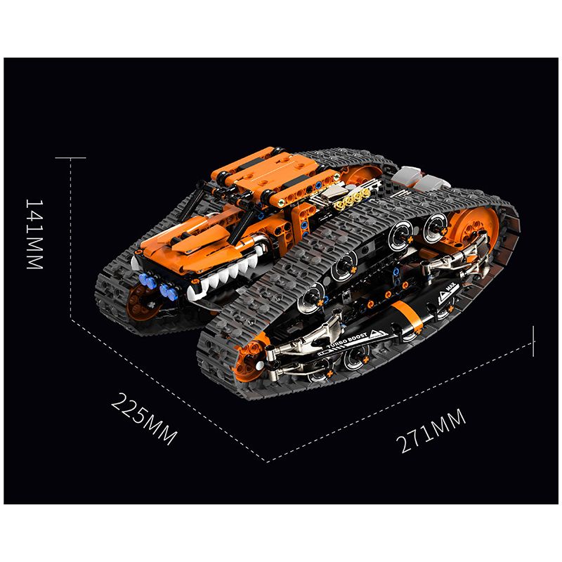 remittance H1004 Xếp hình lắp ráp ghép mô hình Xe theo dõi biến dạng hai mặt nhanh chóng