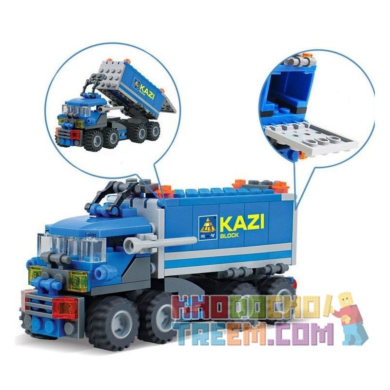 Kazi KY6409 6409 non  MỞ XE TẢI THÔNG MINH bộ đồ chơi xếp lắp ráp ghép mô hình City TRUCK Thành Phố 163 khối