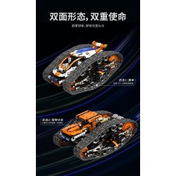 remittance H1004 Xếp hình lắp ráp ghép mô hình Xe theo dõi biến dạng hai mặt nhanh chóng