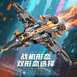 Jizhuan J2001 Xếp hình lắp ráp ghép mô hình Xe đua F1 biến thành chiến đấu cơ 1:8