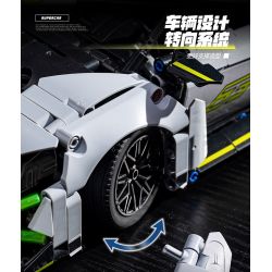 wisdom MG35 Lamborghini Revuelto Xếp hình lắp ráp ghép mô hình Siêu xe Lamborghini Revuelto 1:14