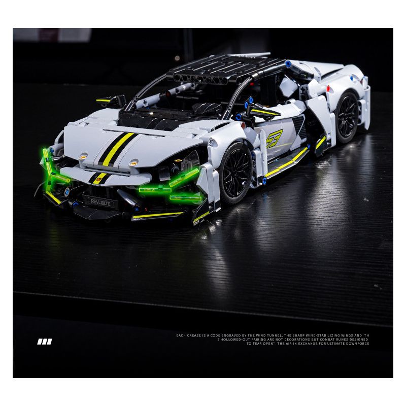 wisdom MG35 Lamborghini Revuelto Xếp hình lắp ráp ghép mô hình Siêu xe Lamborghini Revuelto 1:14