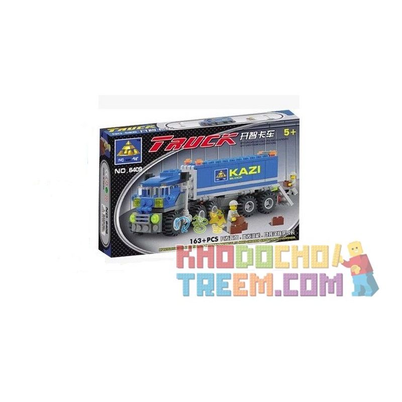 Kazi KY6409 6409 non  MỞ XE TẢI THÔNG MINH bộ đồ chơi xếp lắp ráp ghép mô hình City TRUCK Thành Phố 163 khối