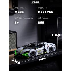 wisdom MG35 Lamborghini Revuelto Xếp hình lắp ráp ghép mô hình Siêu xe Lamborghini Revuelto 1:14