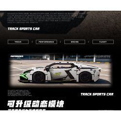 wisdom MG35 Lamborghini Revuelto Xếp hình lắp ráp ghép mô hình Siêu xe Lamborghini Revuelto 1:14