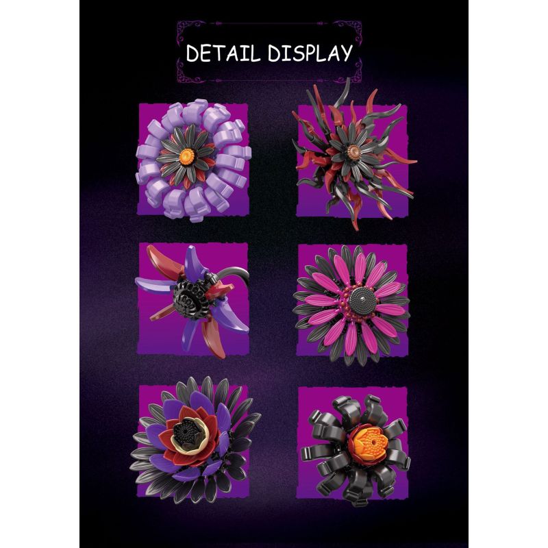 Free Tribe 11020 Demon Sunflower Xếp hình lắp ráp ghép mô hình Ác quỷ Aoi