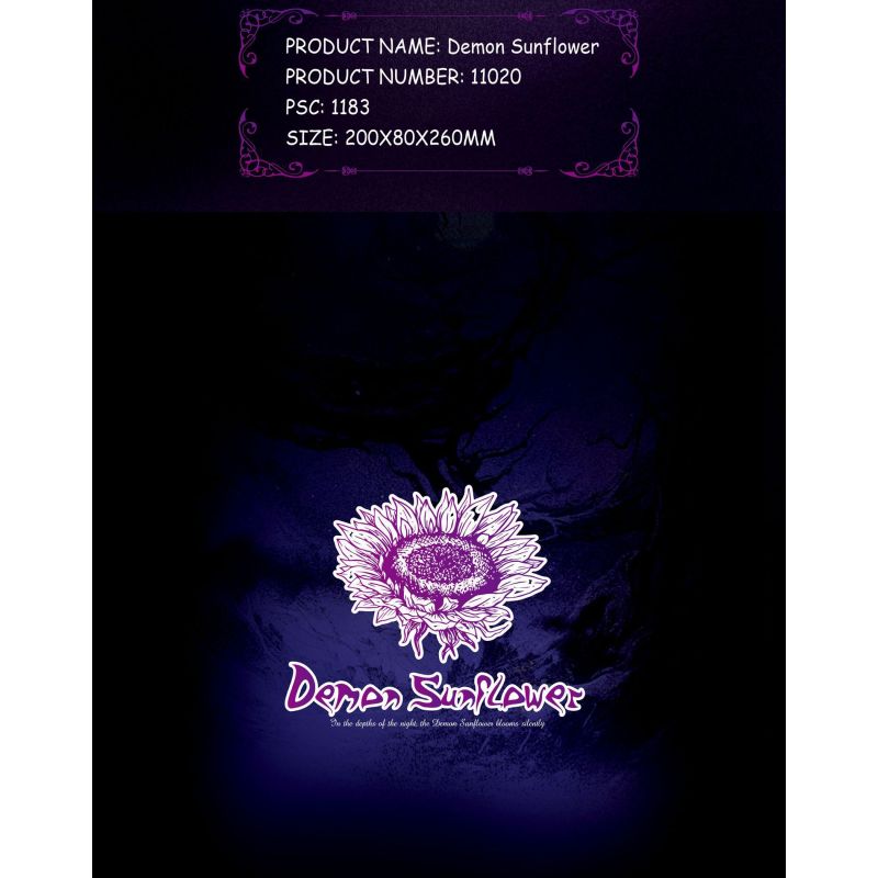 Free Tribe 11020 Demon Sunflower Xếp hình lắp ráp ghép mô hình Ác quỷ Aoi